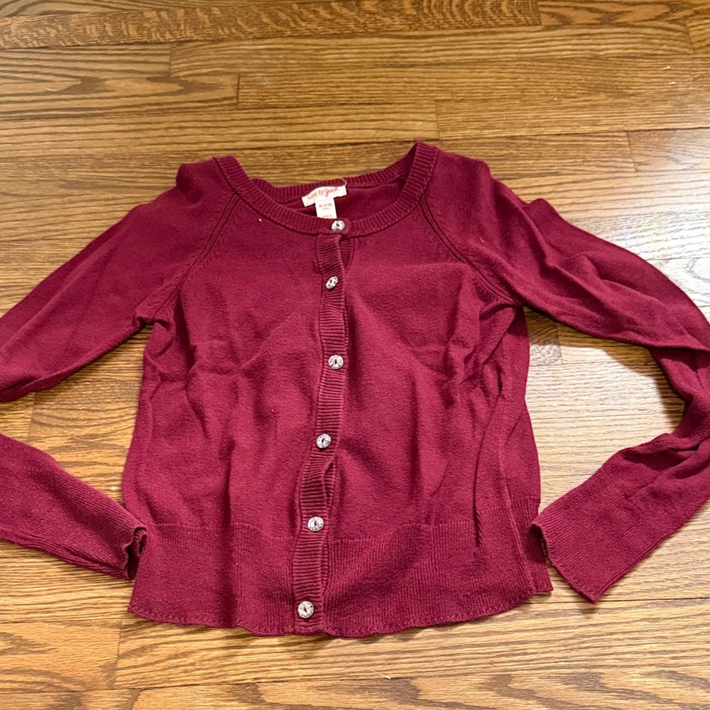 Cat & Jack Maroon Knit Sweater Size Medium